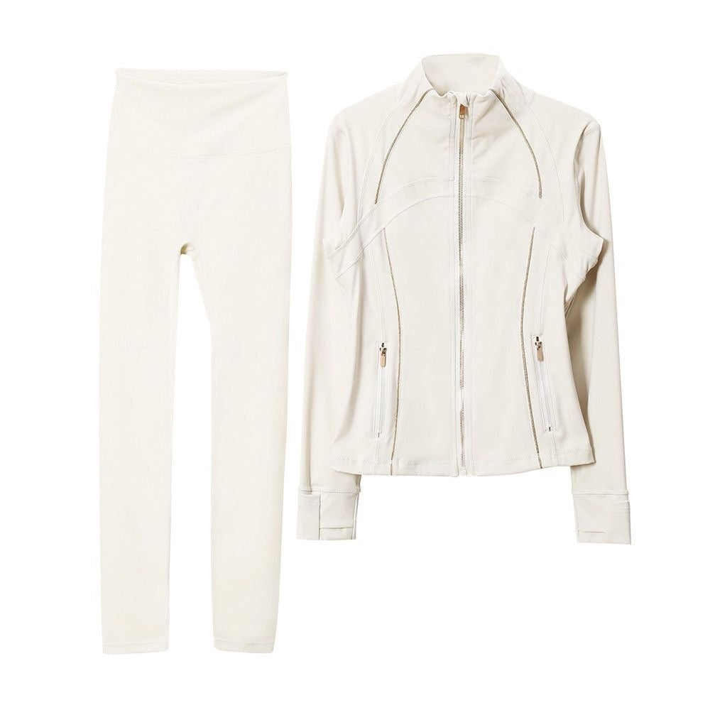 Lulu White & Gold Pants Set