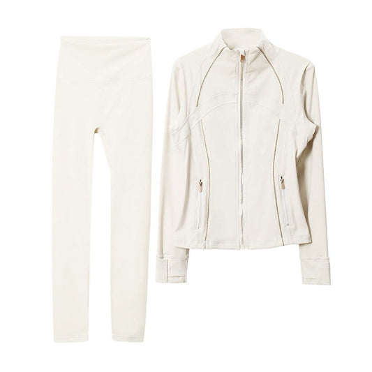 Lulu White & Gold Pants Set