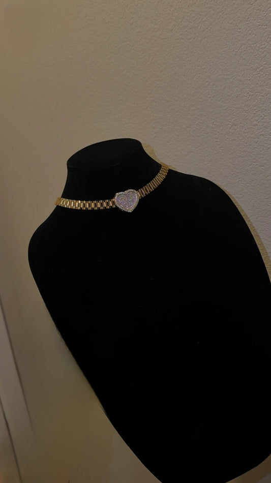 Pink HRT Rolex Choker Necklace