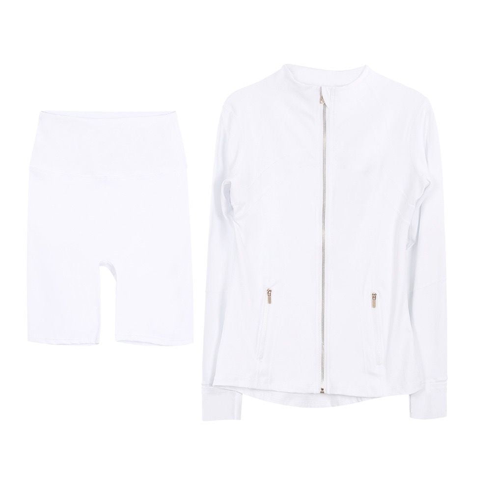 White Shorts Set
