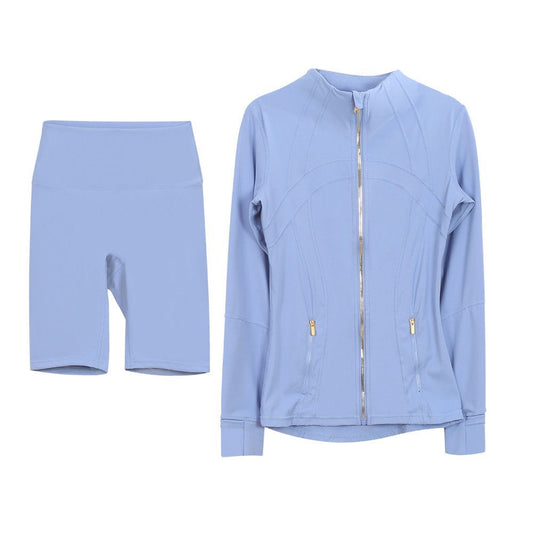 Light Blue/Purple Shorts Set