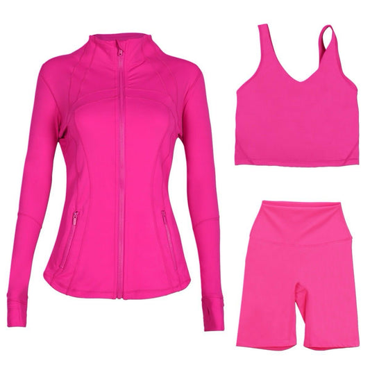 Rose Pink Shorts Top Set