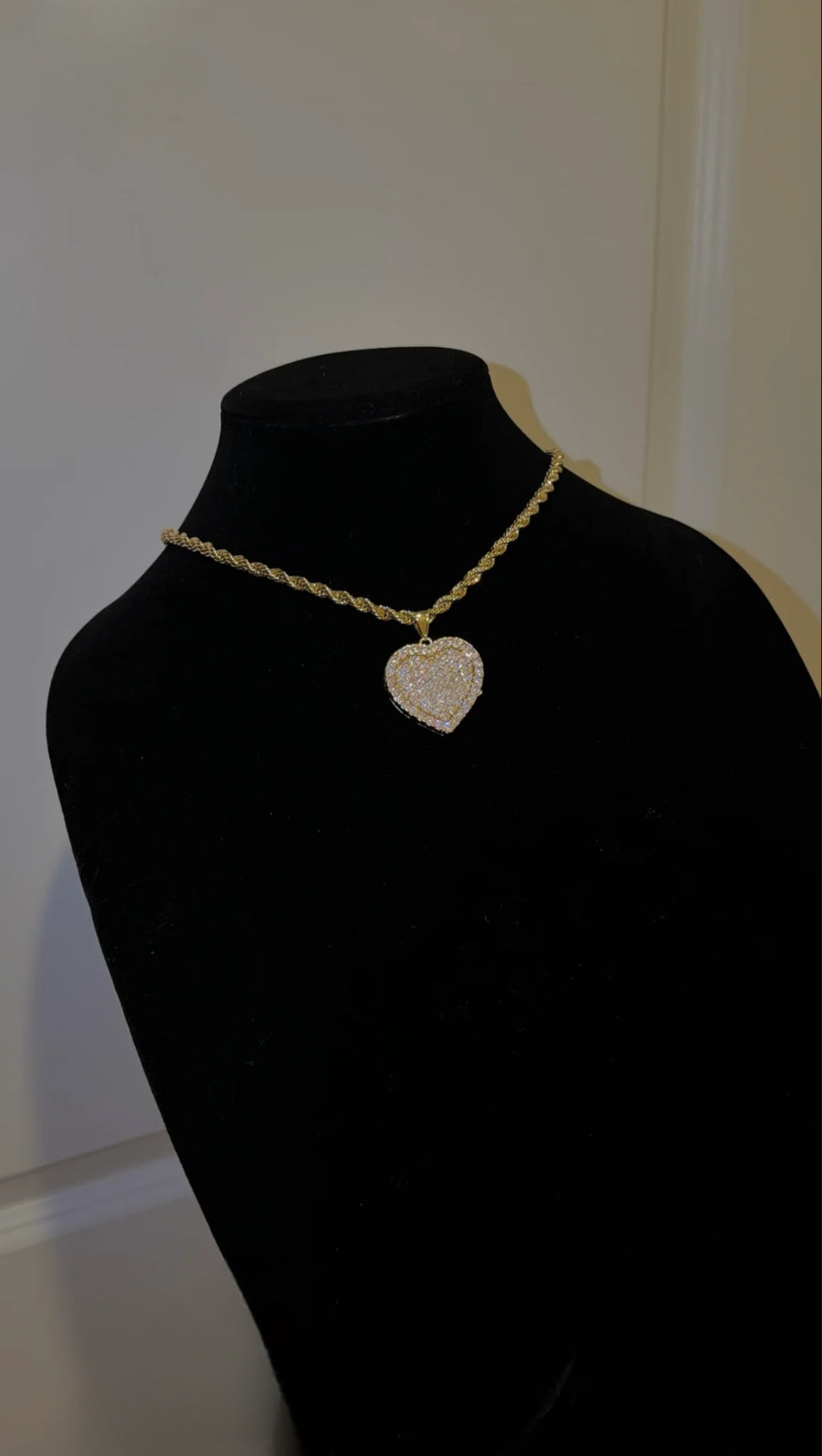 Pink Iced Out HRT Necklace