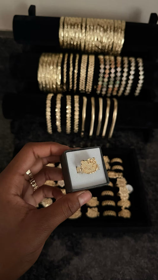Small HK Face Ring