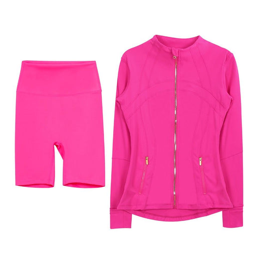 Hot Pink Gold shorts Set